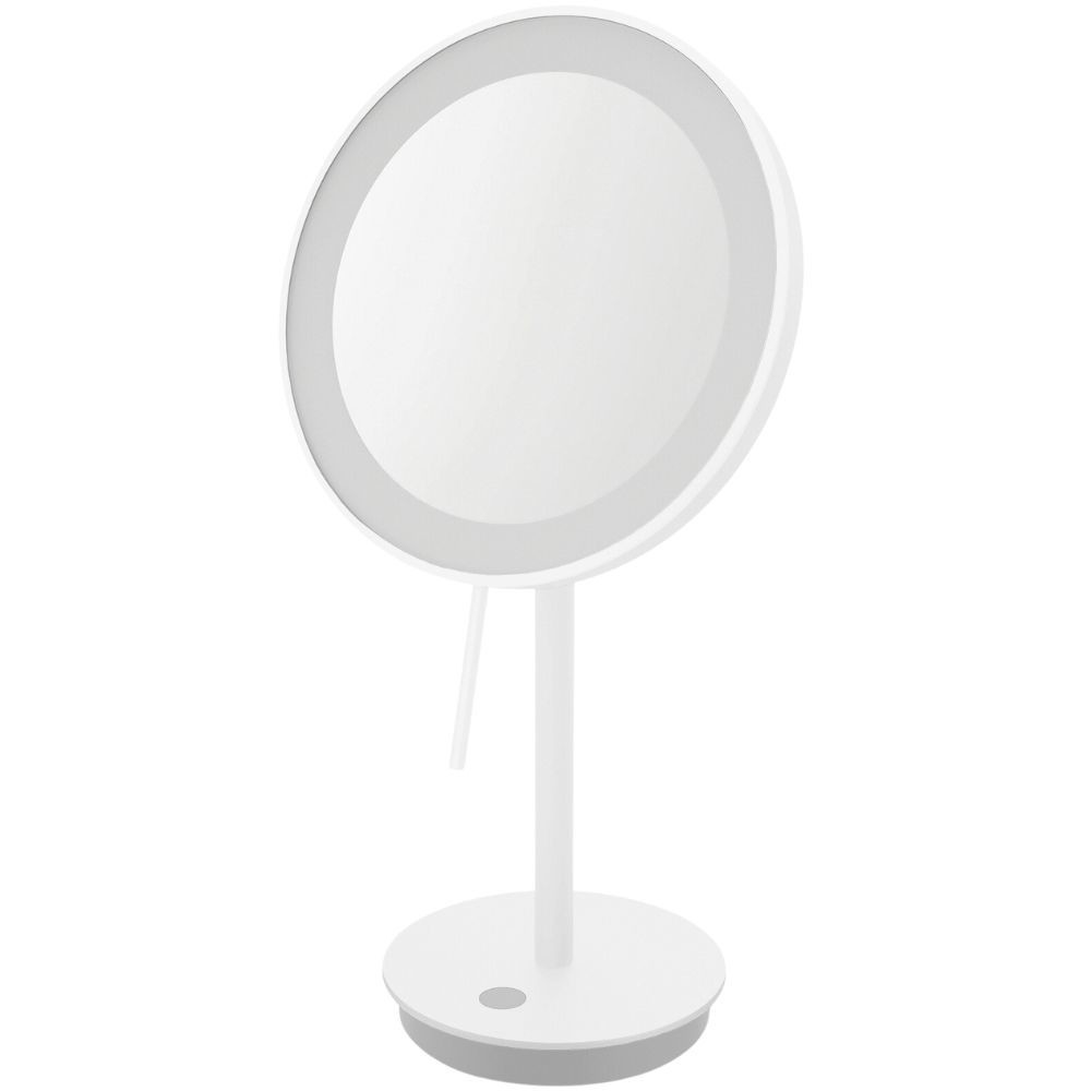 Kozmetické zrkadlo ALONA 20 cm, biela, nerezová oceľ, Zack