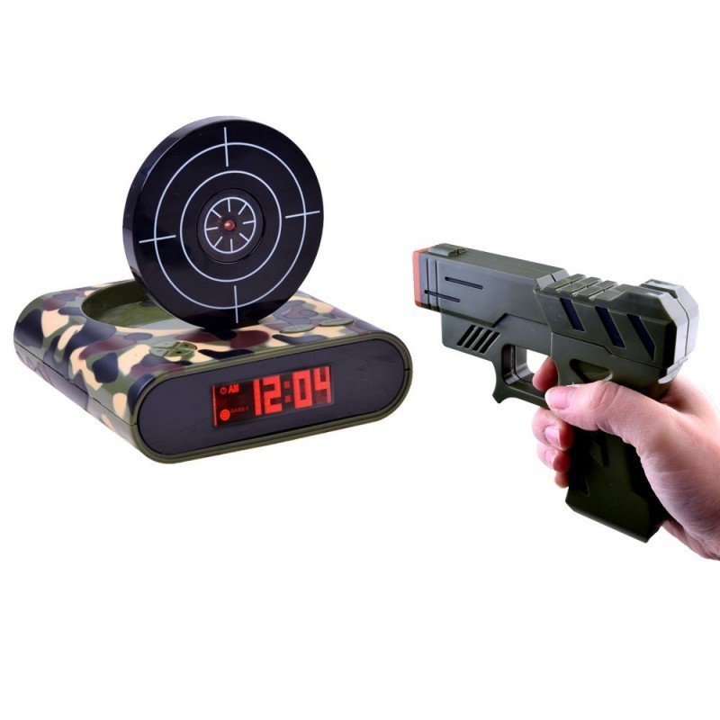 ZA2486 DR Budík s pištoľou a terčom