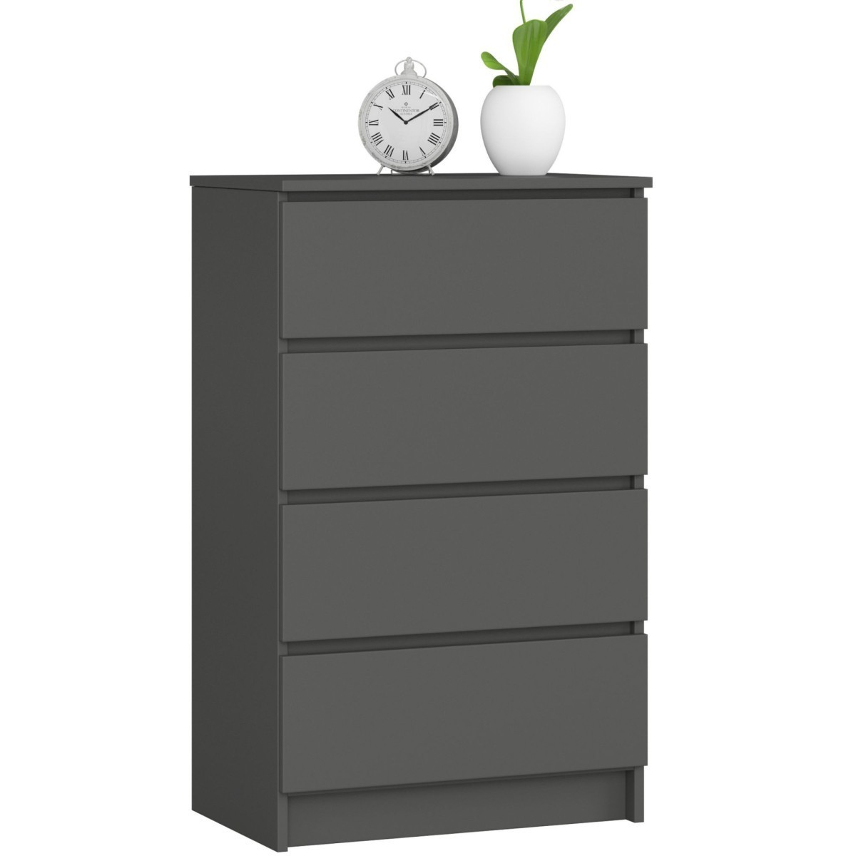 Komoda Kuba 60 cm - 4 šuplíky grafit