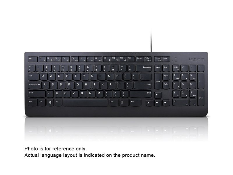 Lenovo klávesnica Essential Wired (Black) SK/SK