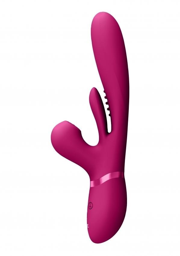 VIVE Kura G-Spot Vibrátor se stimulací klitorisu - růžový