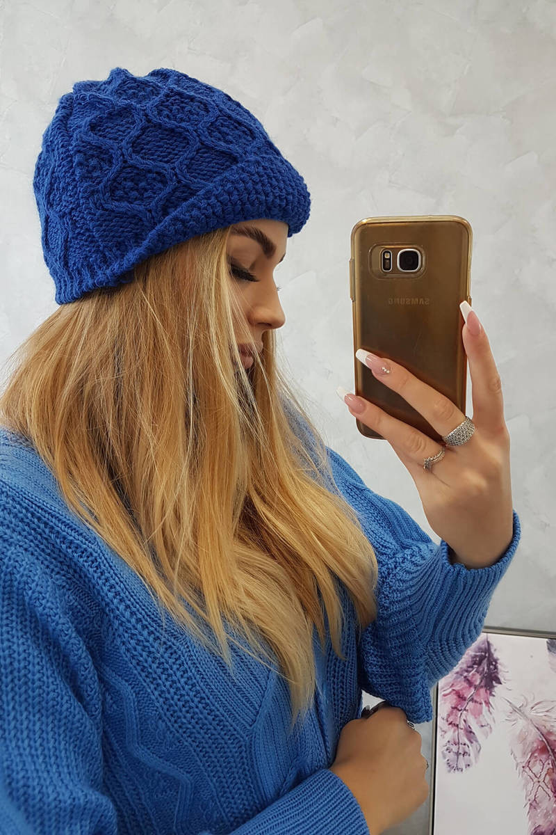 Fleecová čiapka Roma Bis K235 cornflower UNI