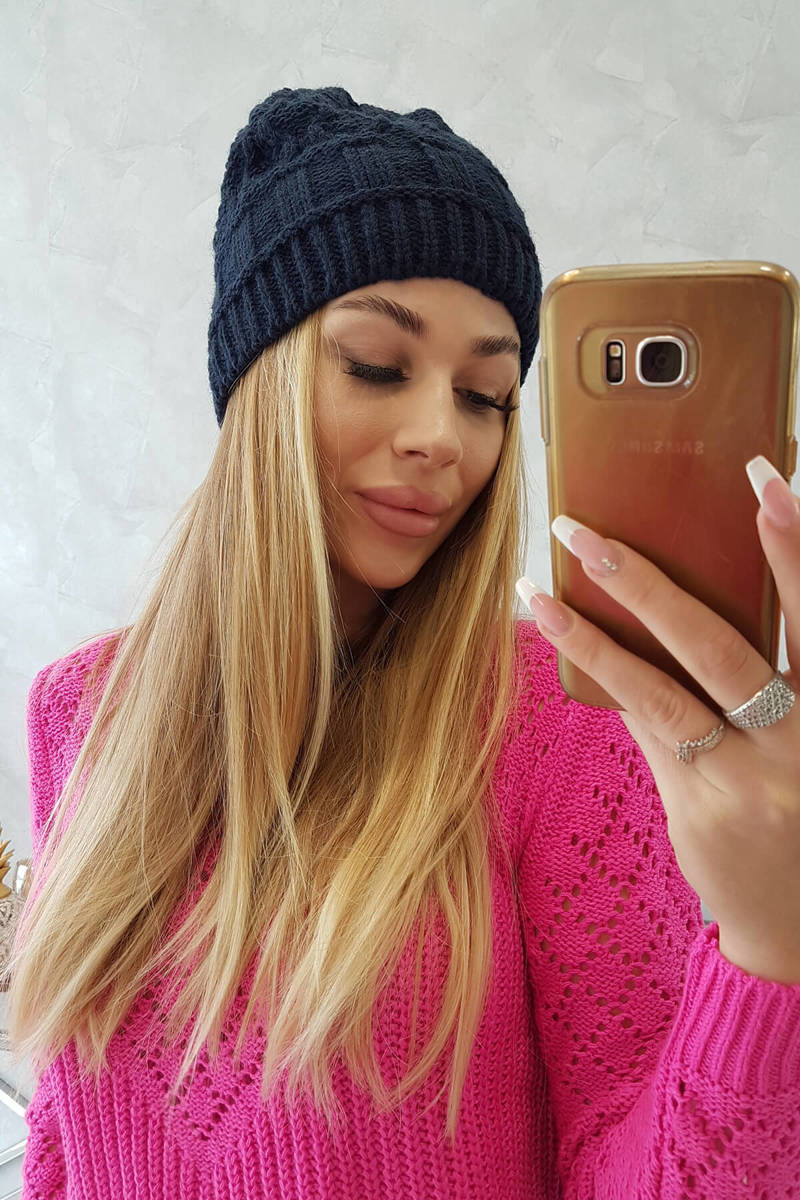 Fleecová čiapka Marta K231 navy blue UNI