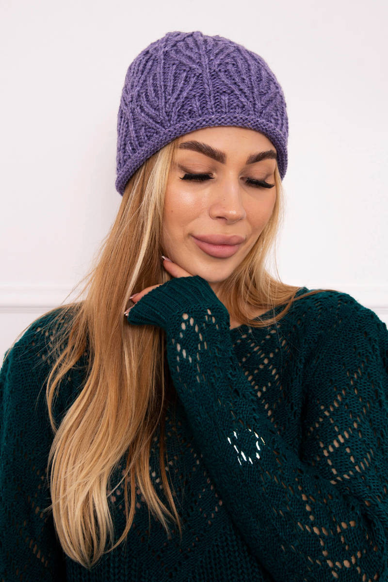 Dámska čiapka Leaves K245 fialová UNI