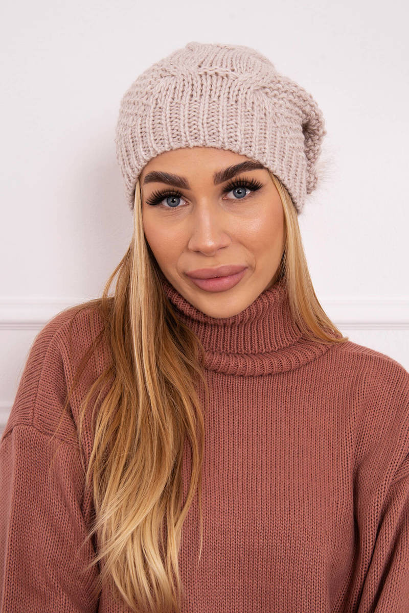 Fleecová čiapka Carolina K243 béžová UNI