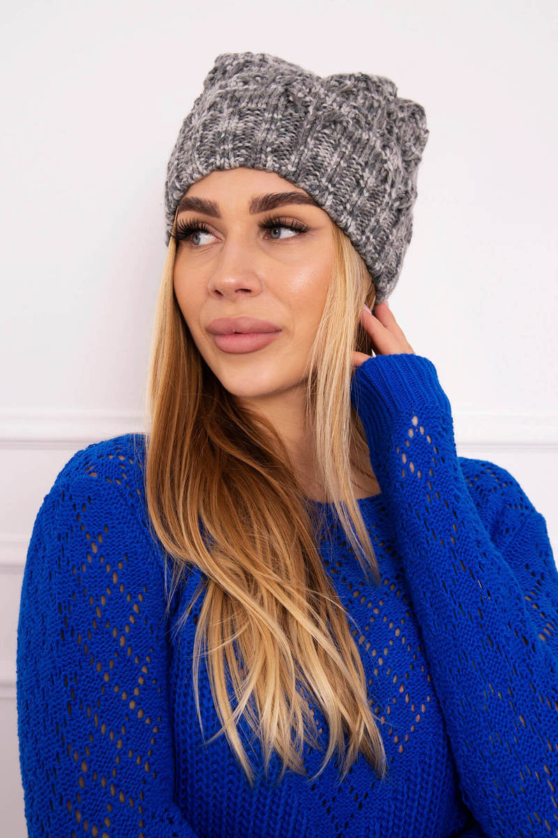 Fleecová čiapka Roksana K209 tmavo šedá UNI