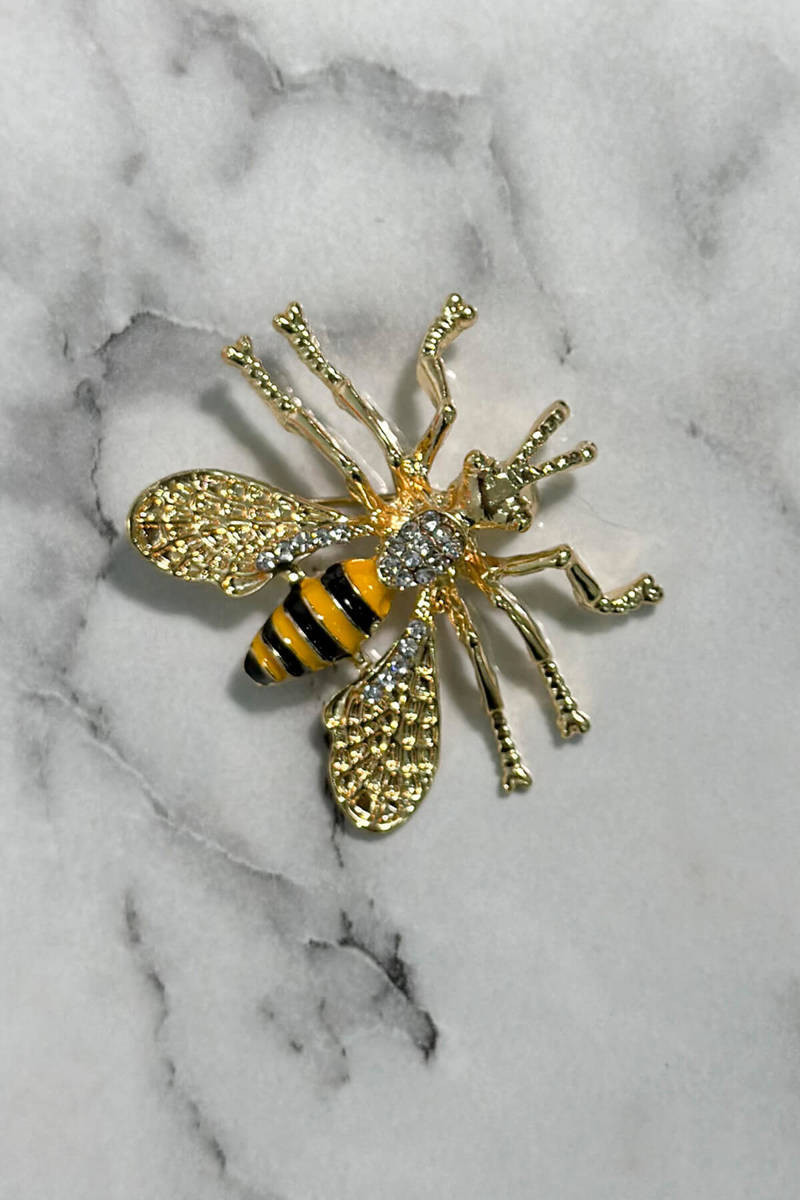 Brošňa včela A-2-21-9 čierny UNI