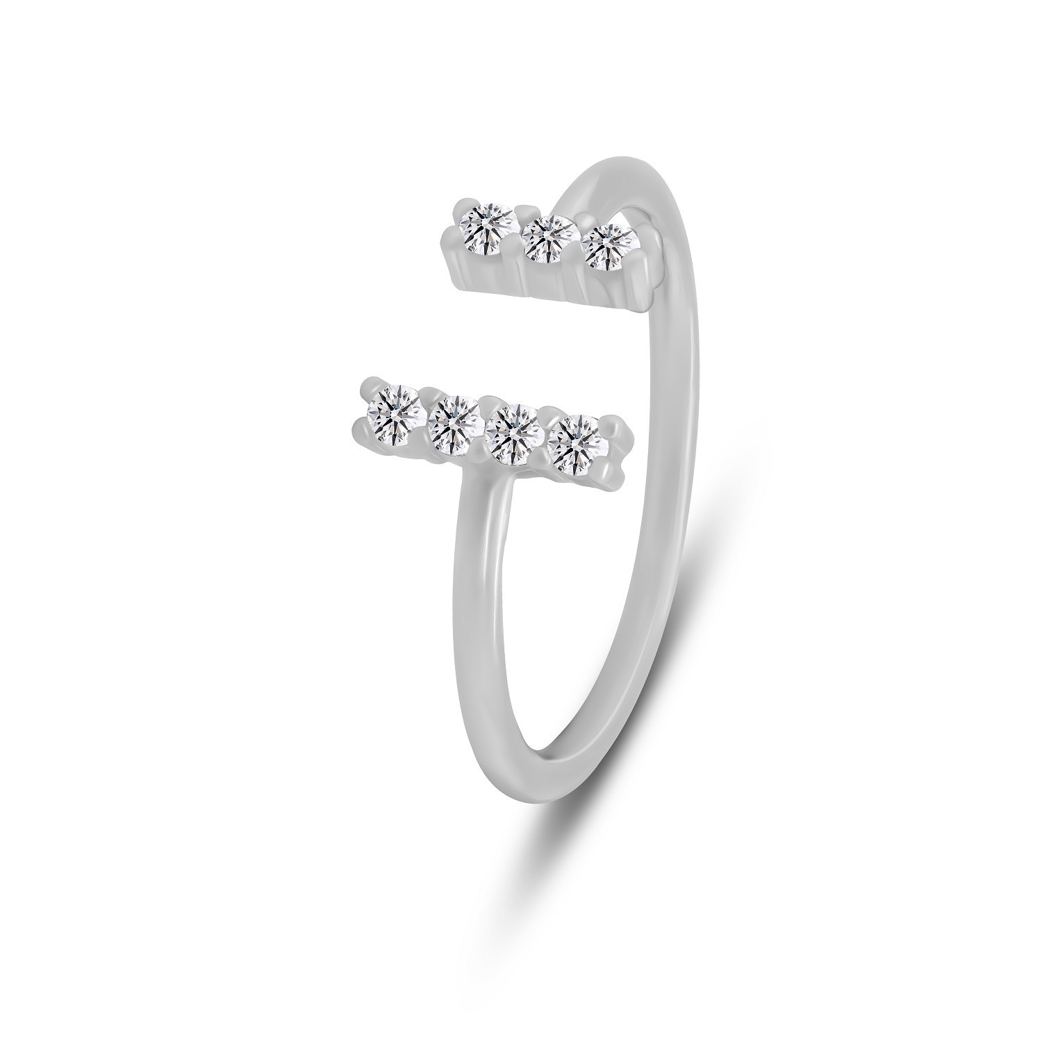 Brilio Silver Očarujúce strieborný prsteň so zirkónmi RI113W 50 mm