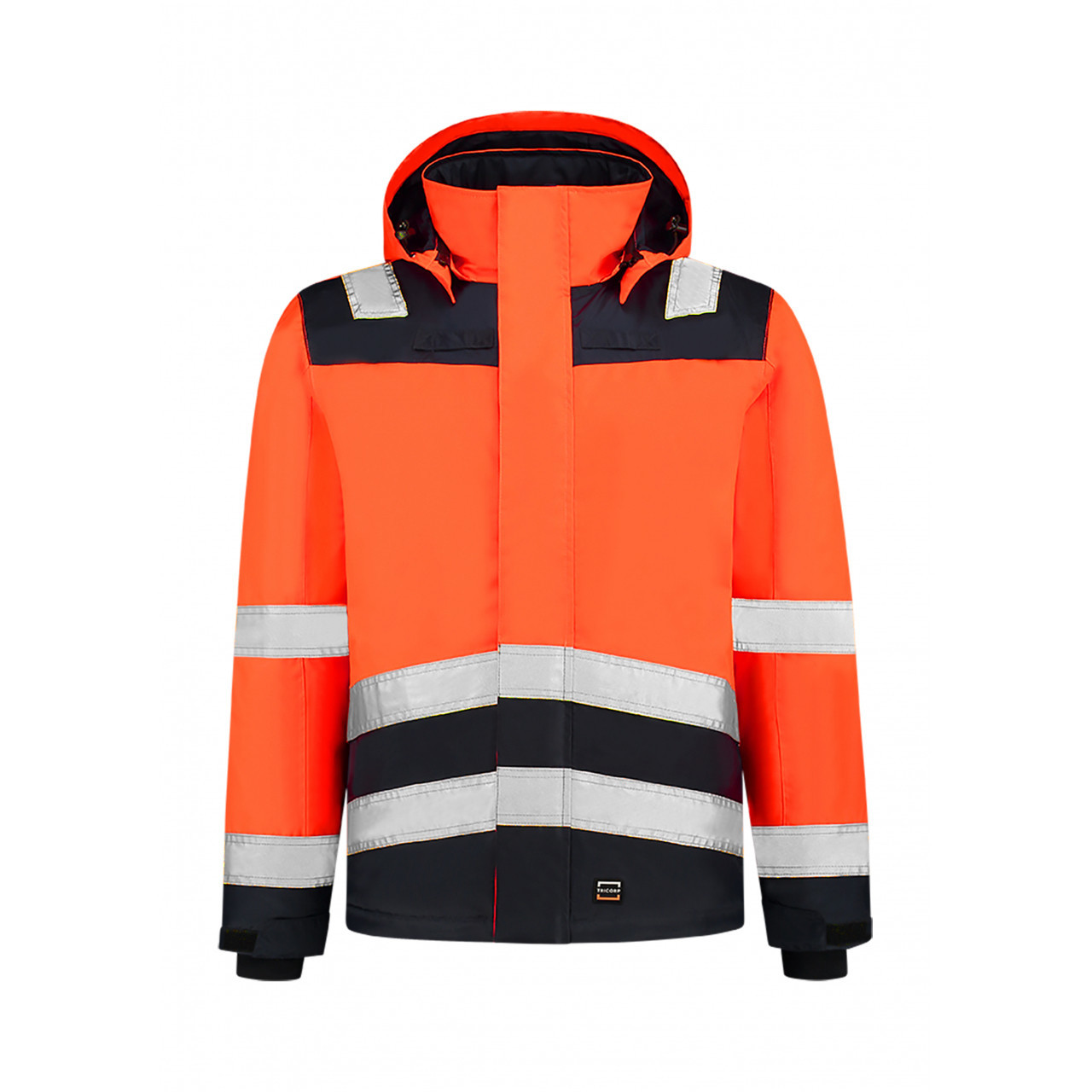 Pracovná bunda unisex Tricorp Midi Parka High Vis Bicolor - oranžová svietiaca, XL