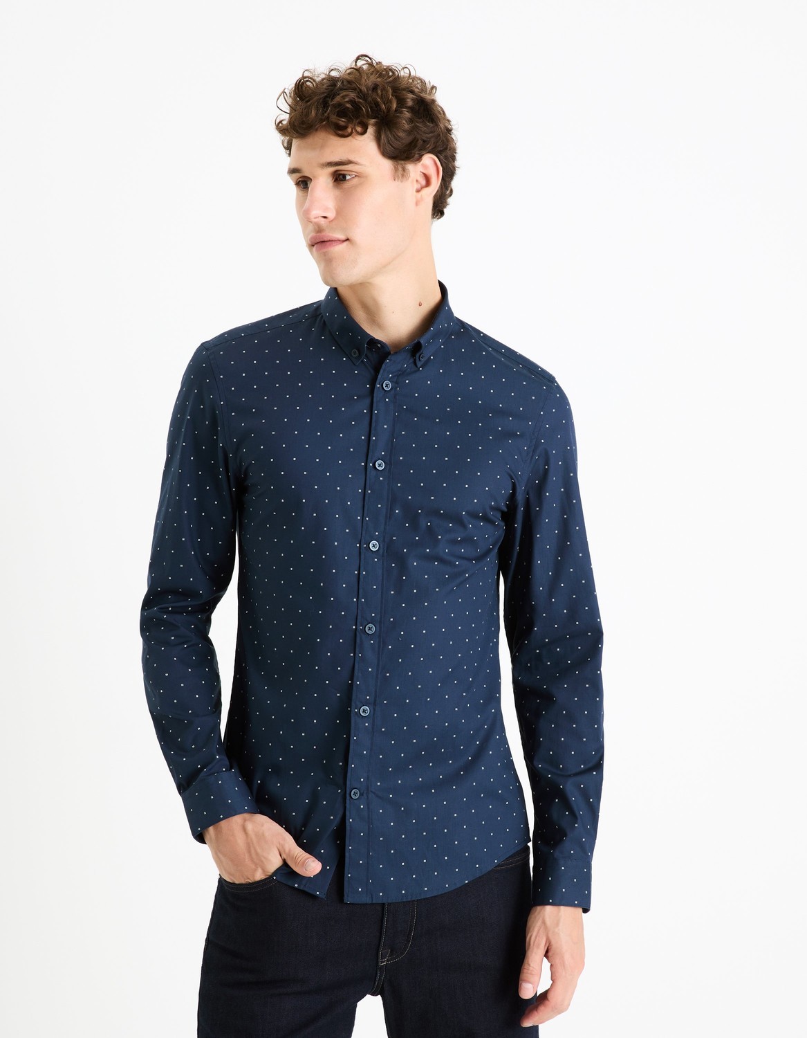 Celio Patterned slim shirt Faoport - Men's