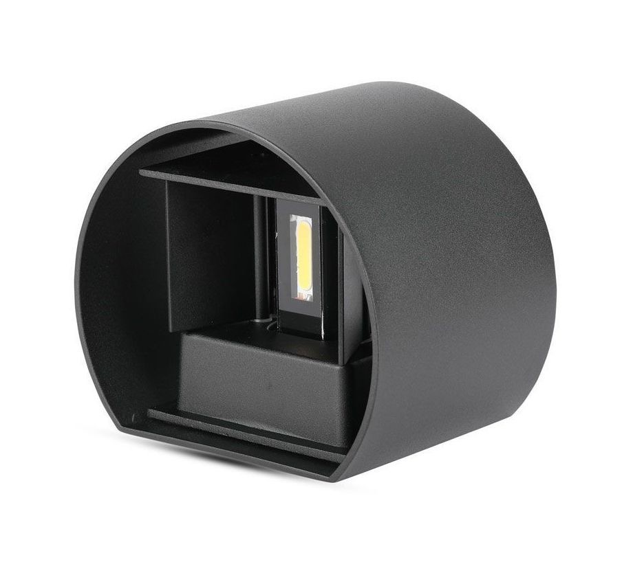 LED Solution Čierne fasádne LED svietidlo guľaté 5W IP65 Farba svetla: Teplá biela 217081