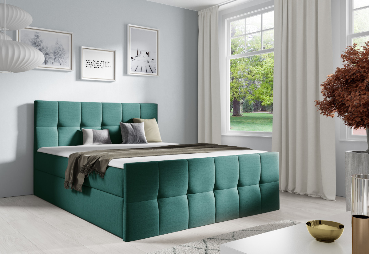 Expedo Čalúnená posteľ boxspring GOJA + topper, 180x200, venus velvet 2915