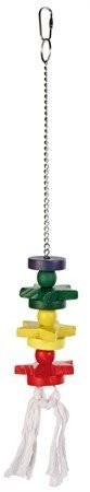 Trixie Toys on a chain, with rope, wood, coloured, 30 cm