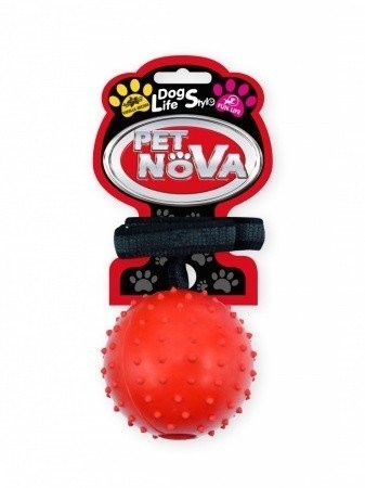 Petnova - Hracky HRACKA - RUB ROPEBALL L RED