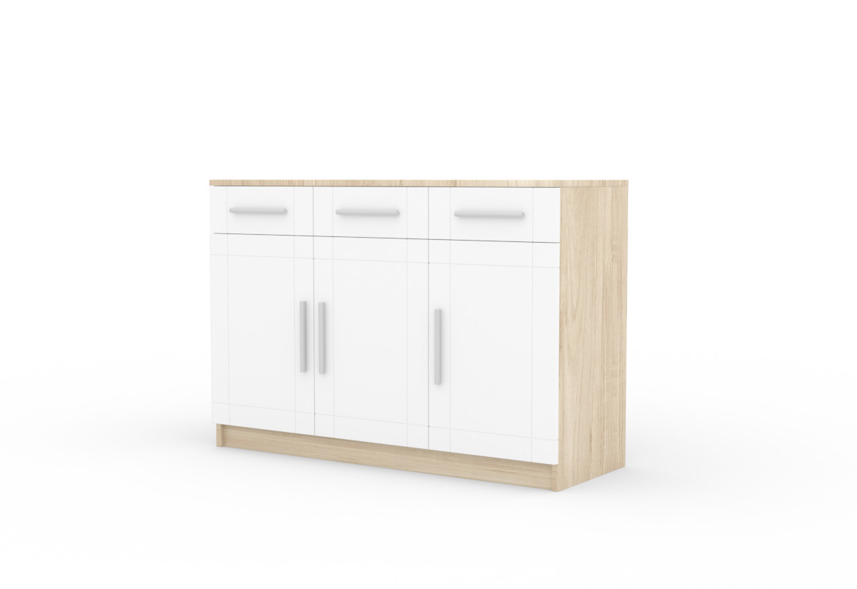 Expedo Komoda NARVIN, 103,4x70x37, dub sonoma/biela