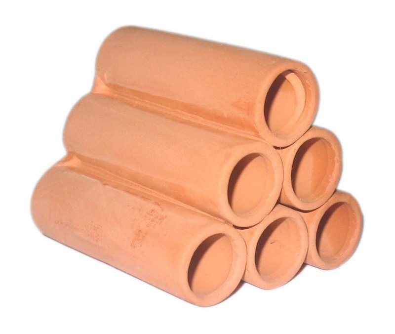 Happet Pyramída TRUBKY 7cm hnedá - ker.akva.dek