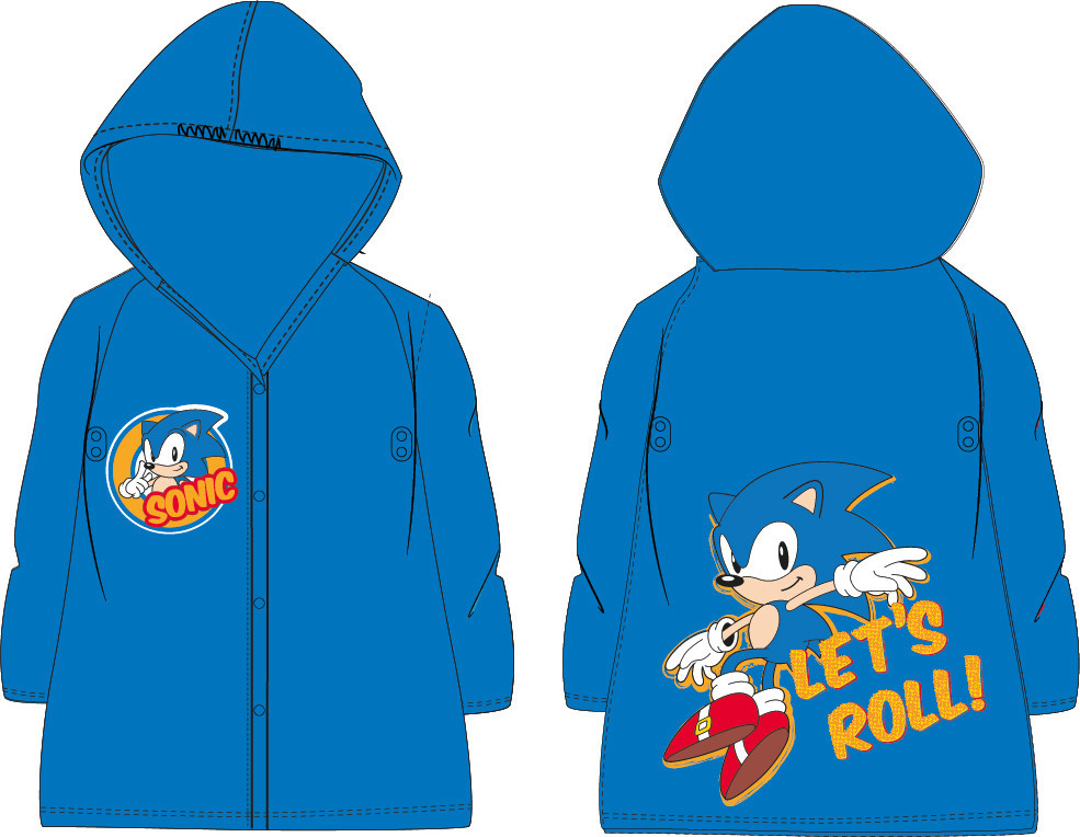 EPlus Chlapčenský pršiplášť - Sonic Let's roll Veľkosť - deti: 104/110