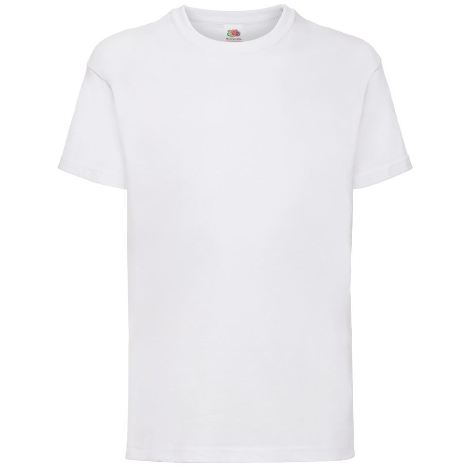 Tričko detské Fruit of the Loom Kids Valueweight T - biele, 5-6 rokov
