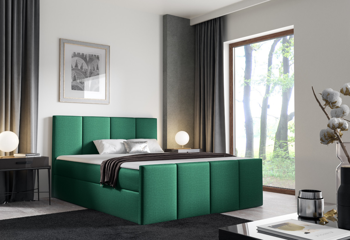 Expedo Čalúnená posteľ boxspring LAROS + topper, 180x200, fancy 36