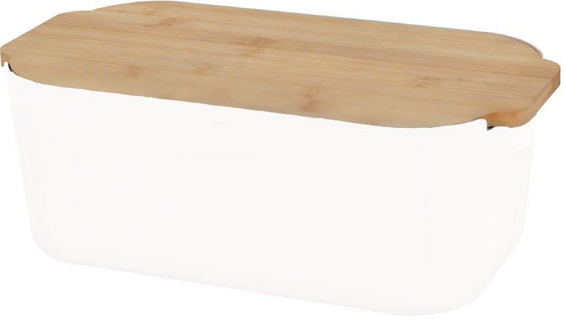 EXCELLENT Chlebovka bambus s krájecí deskou bílá KO-101001890bila