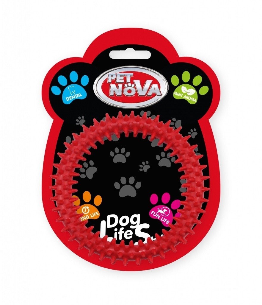 Petnova - Hracky HRACKA - TPR DENTRING RED 12,5 cm