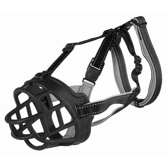 Trixie Muzzle Flex muzzle, rubber, M–L, black