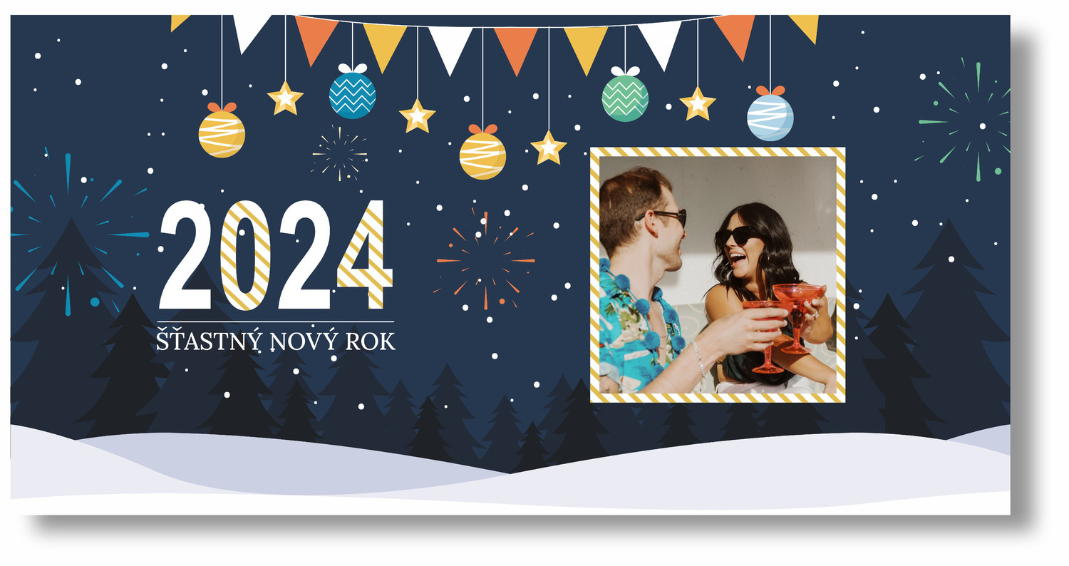 Personal Silvestrovský banner s fotkou - Color Rozmer banner: 130 x 65 cm