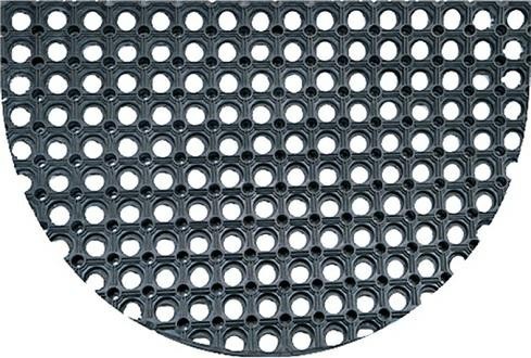 Rohožka půlkruhová HONEYCOMB 75 x 45 cm černá
