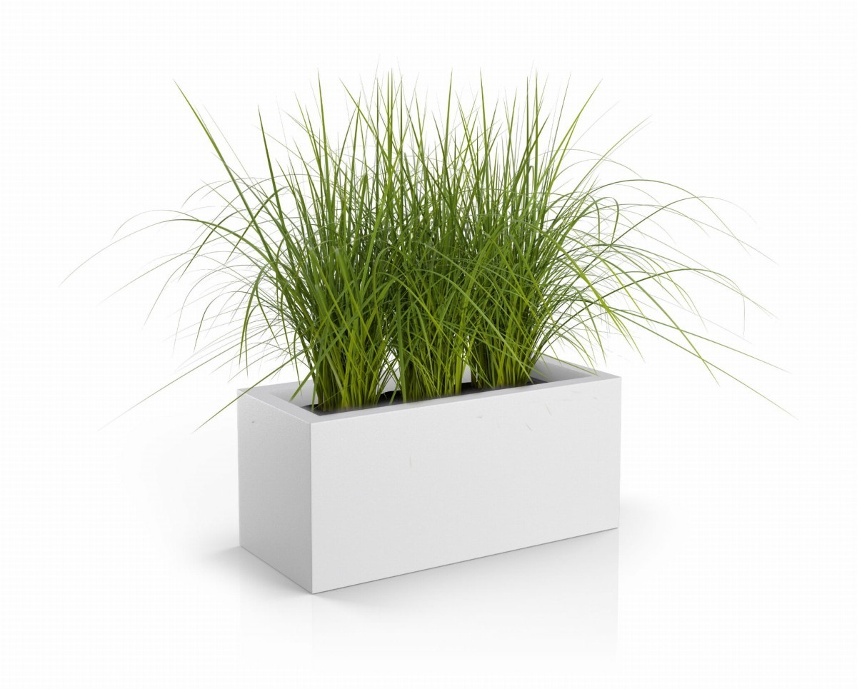 Zahradní květináč LONG 40 cm bílý
