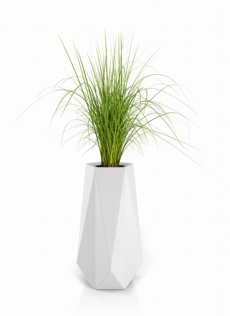 Zahradní květináč SIENA 75 cm bílý