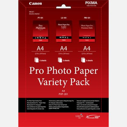Canon fotopapier Pre Photo Variety Pack A4 (LU+PT+PM) 5+5+5