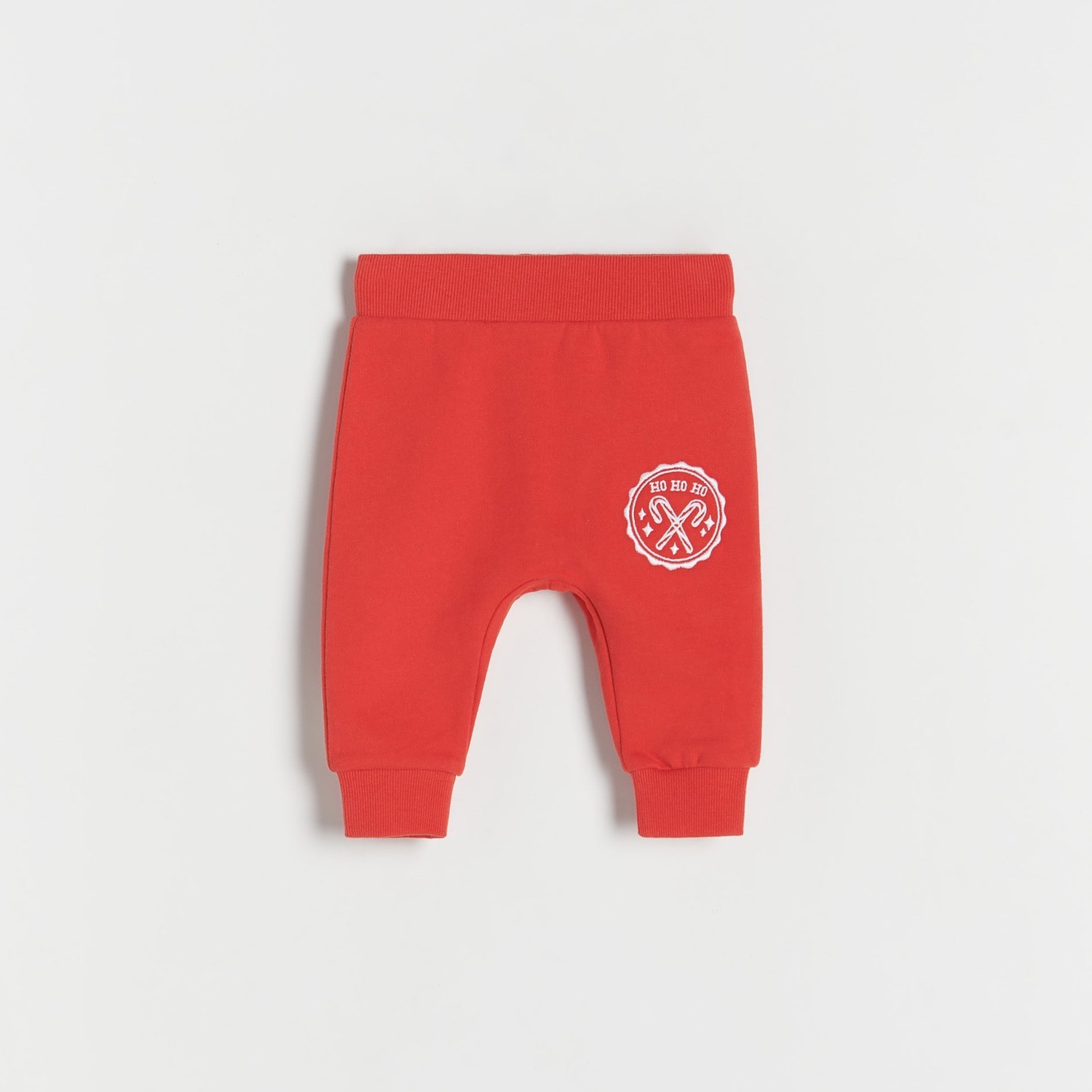 Reserved - Trousers with Christmas motif - Červená