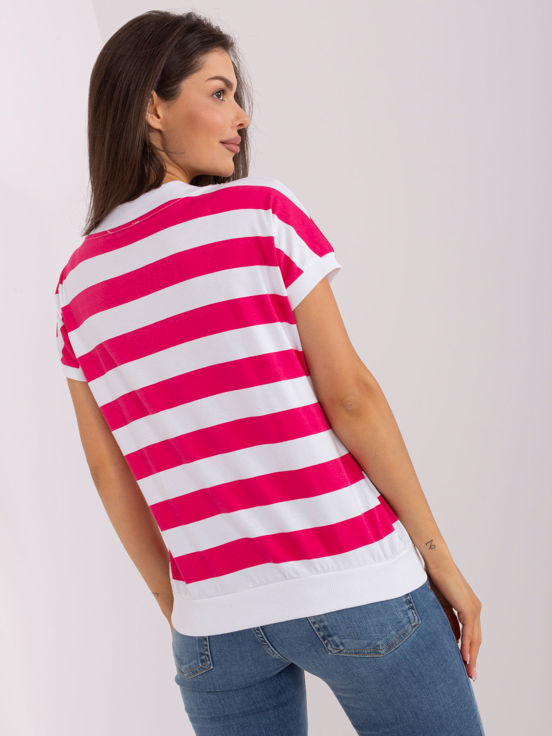 Blúzka RV BZ 8734.25 biele a ružové S/M