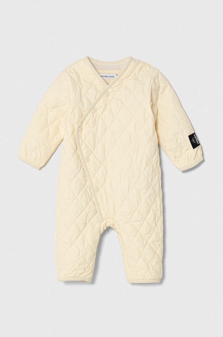 Overal pre bábätká Calvin Klein Jeans béžová farba