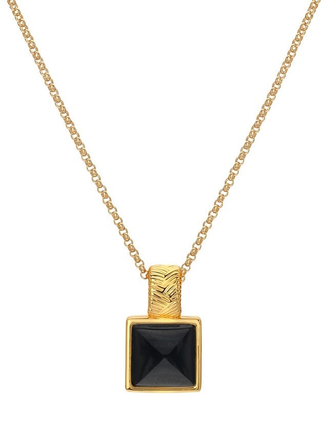 Hot Diamonds Prekrásny náhrdelník s diamantom a onyxom Jac Jossa Hope DP914 (retiazka, prívesok)