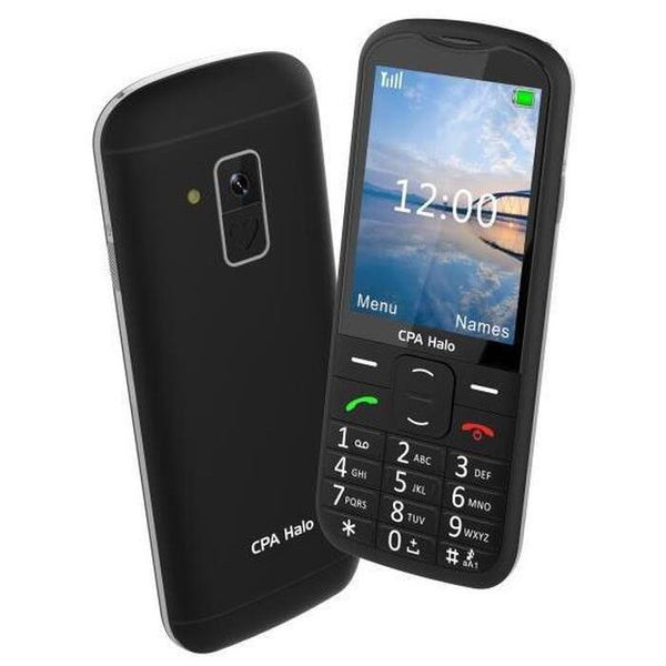 Tlačidlový telefón pre seniorov CPA Halo 28, čierny