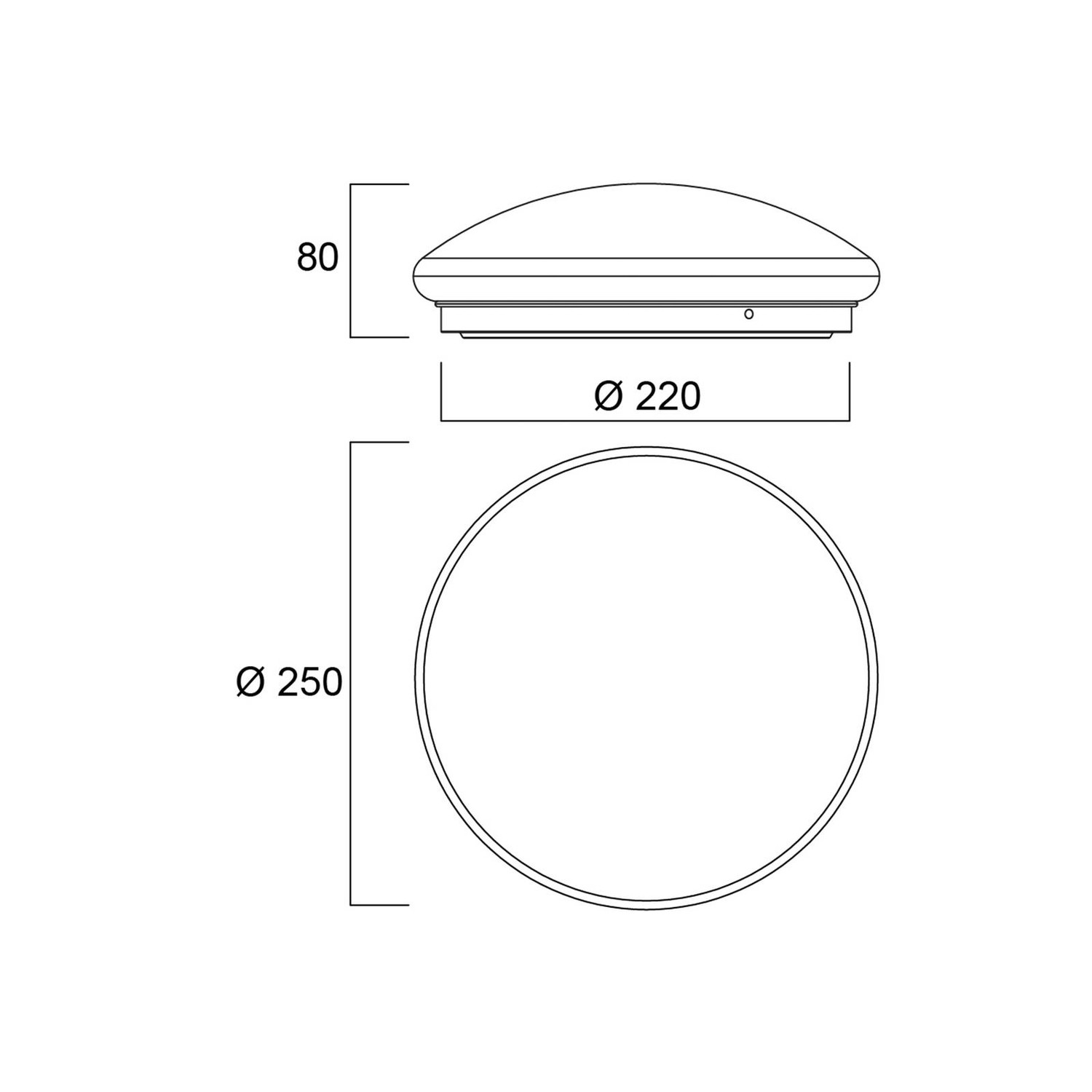 Sylvania Start Surface stropné LED svetlo, Ø 25 cm