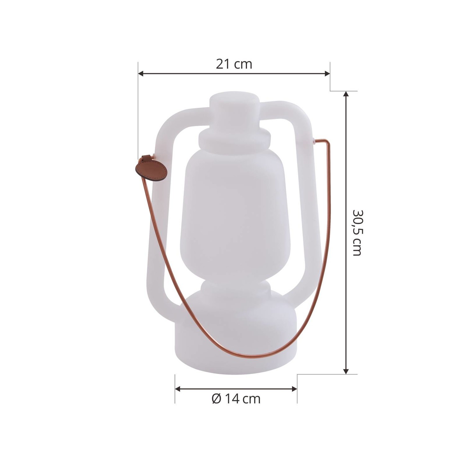 Lindby Nella LED bat. ext. stolové svetlo, biela