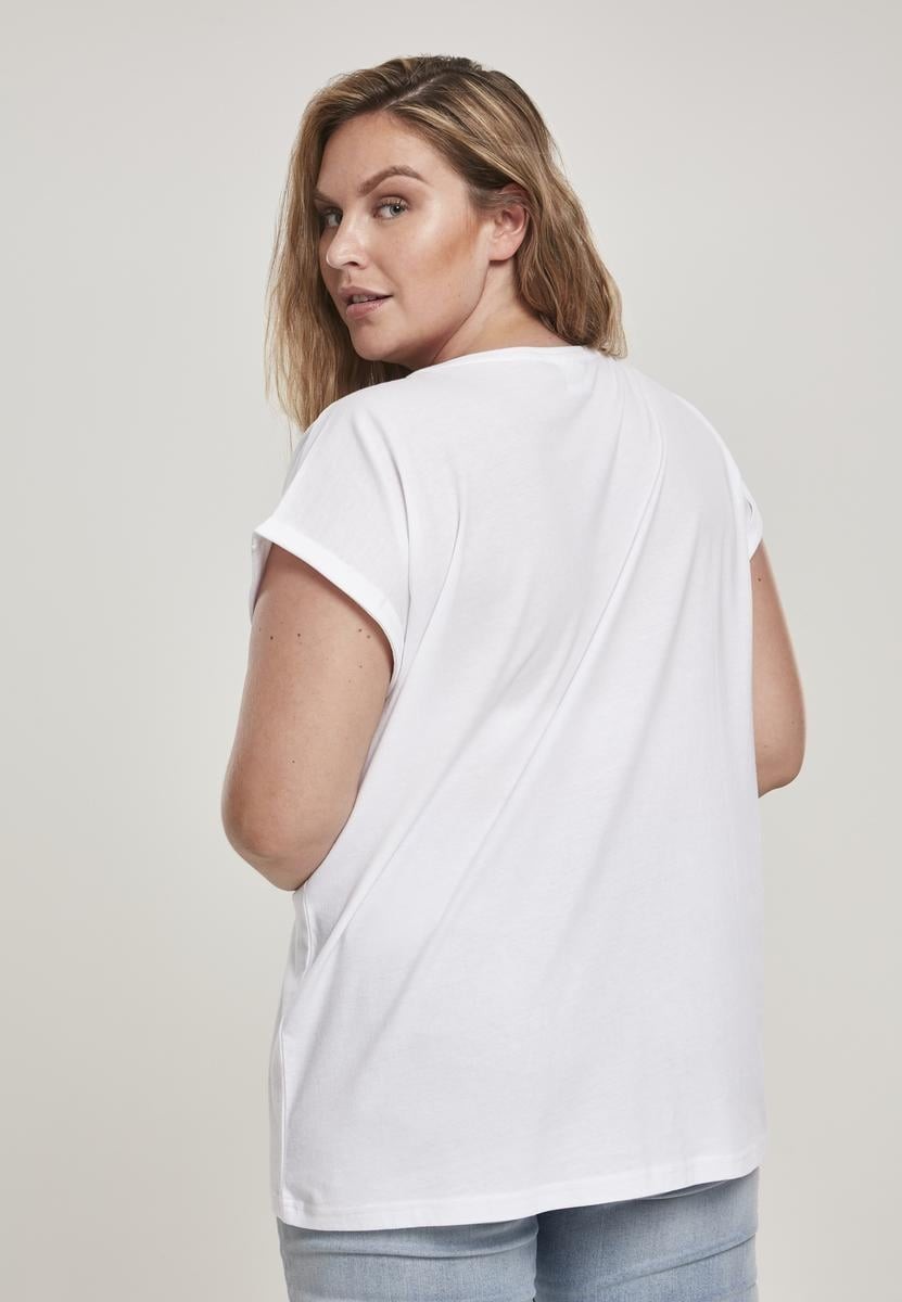 Women's Organic T-Shirt with Extended Shoulder White