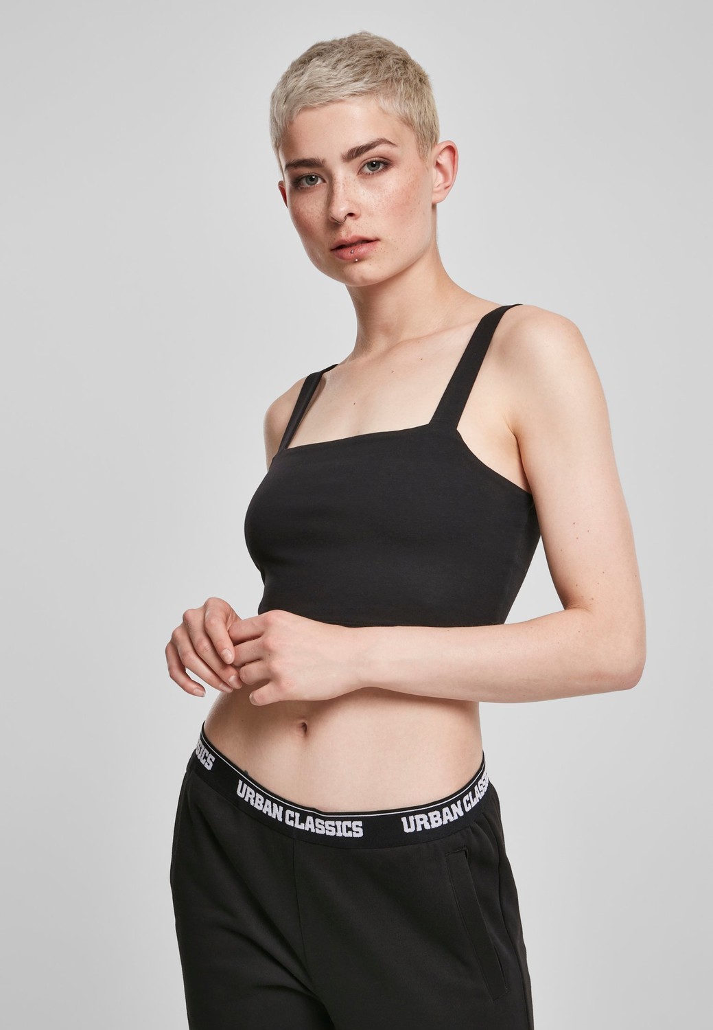 Women's Cropped Top 2-Pack Black/White