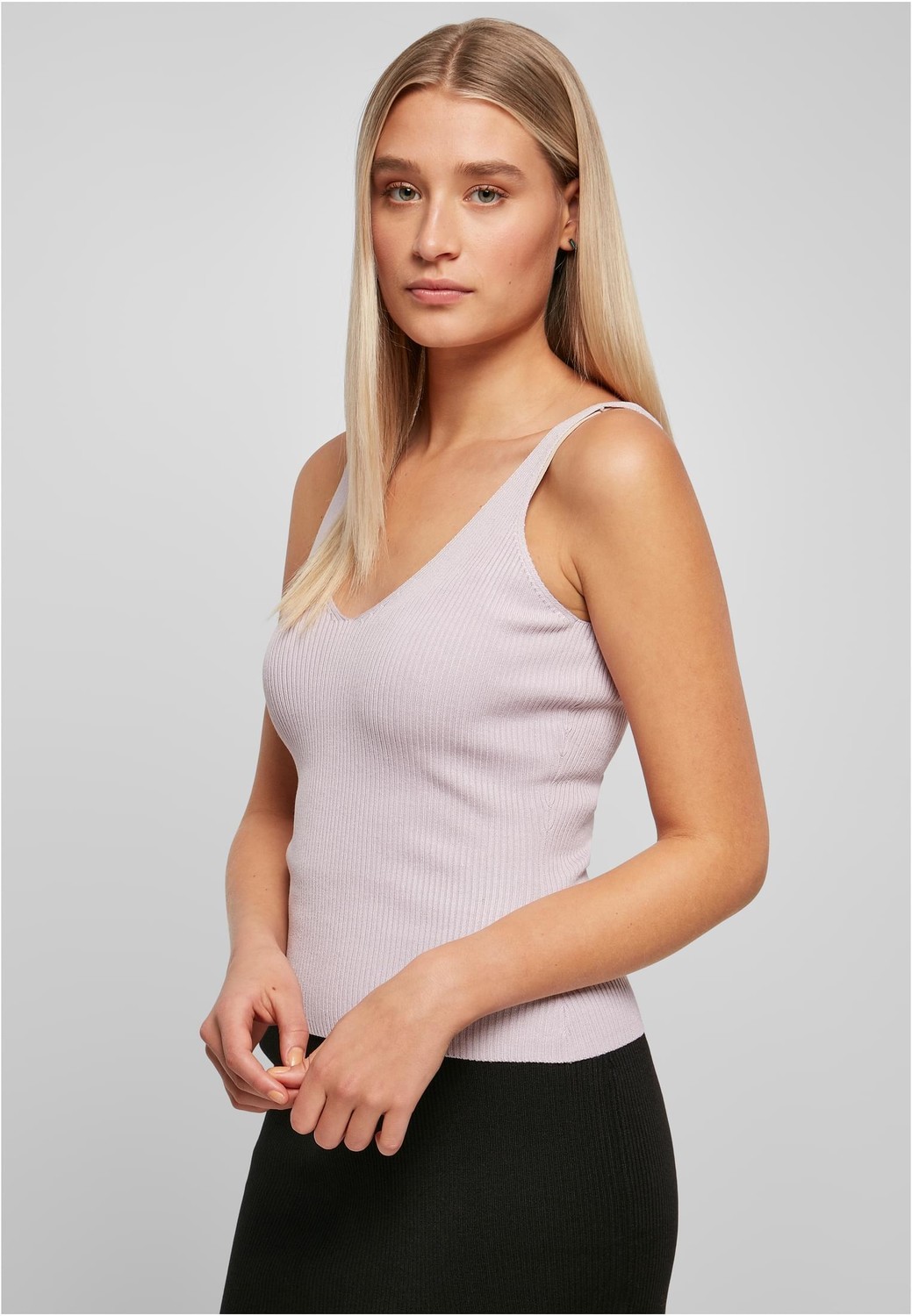 Women's ribbed softlilac knit