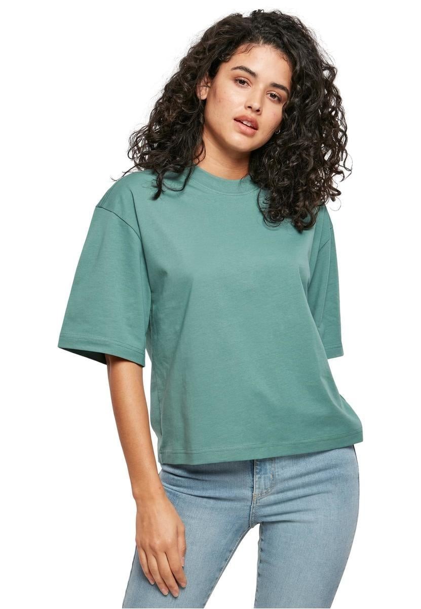 Women's Organic Oversized T-Shirt with White Leaf