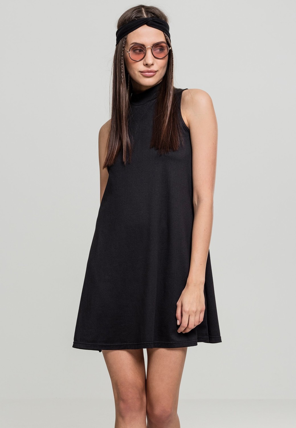 Women's turtleneck dress in black