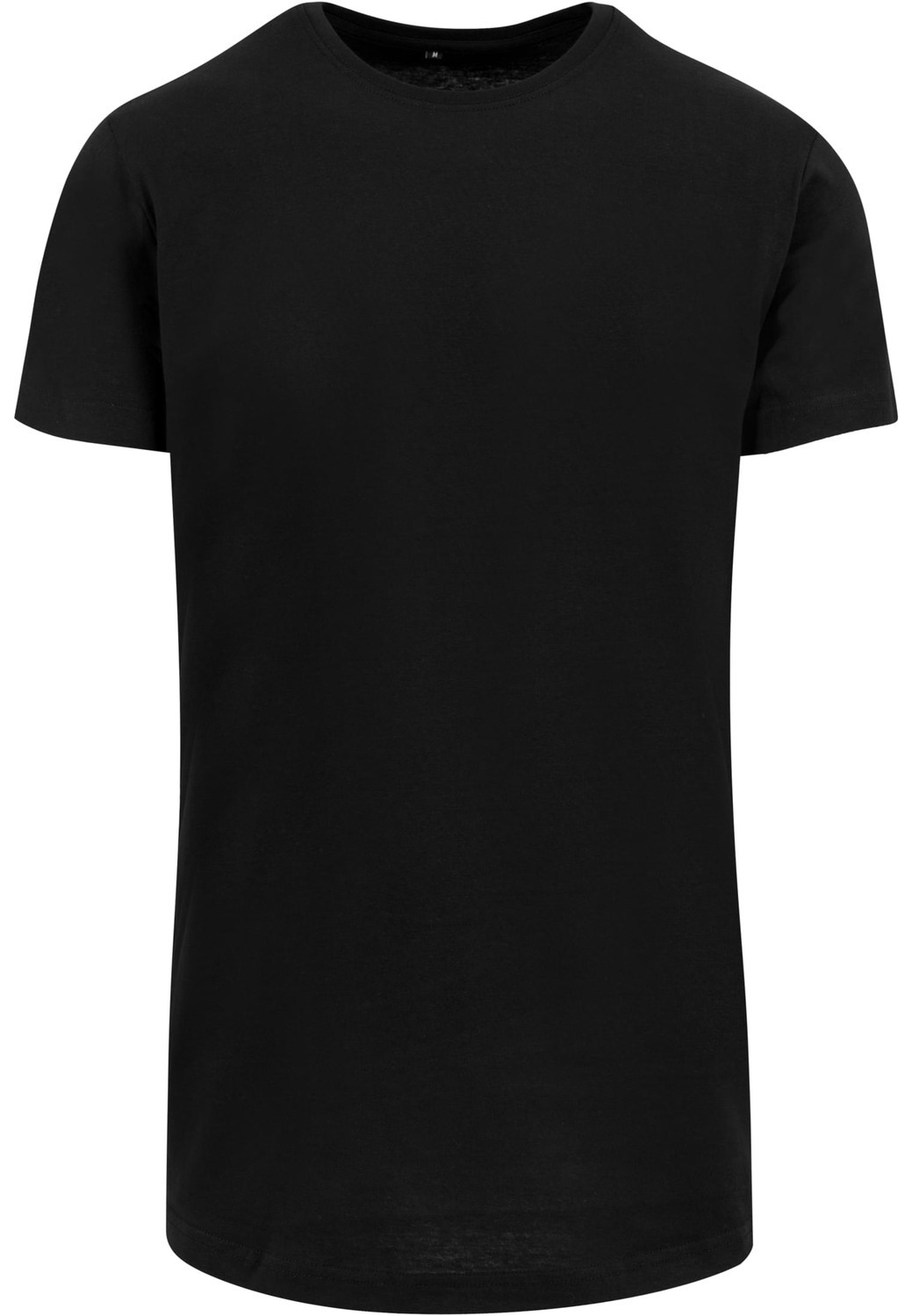 Long T-shirt in the shape of black