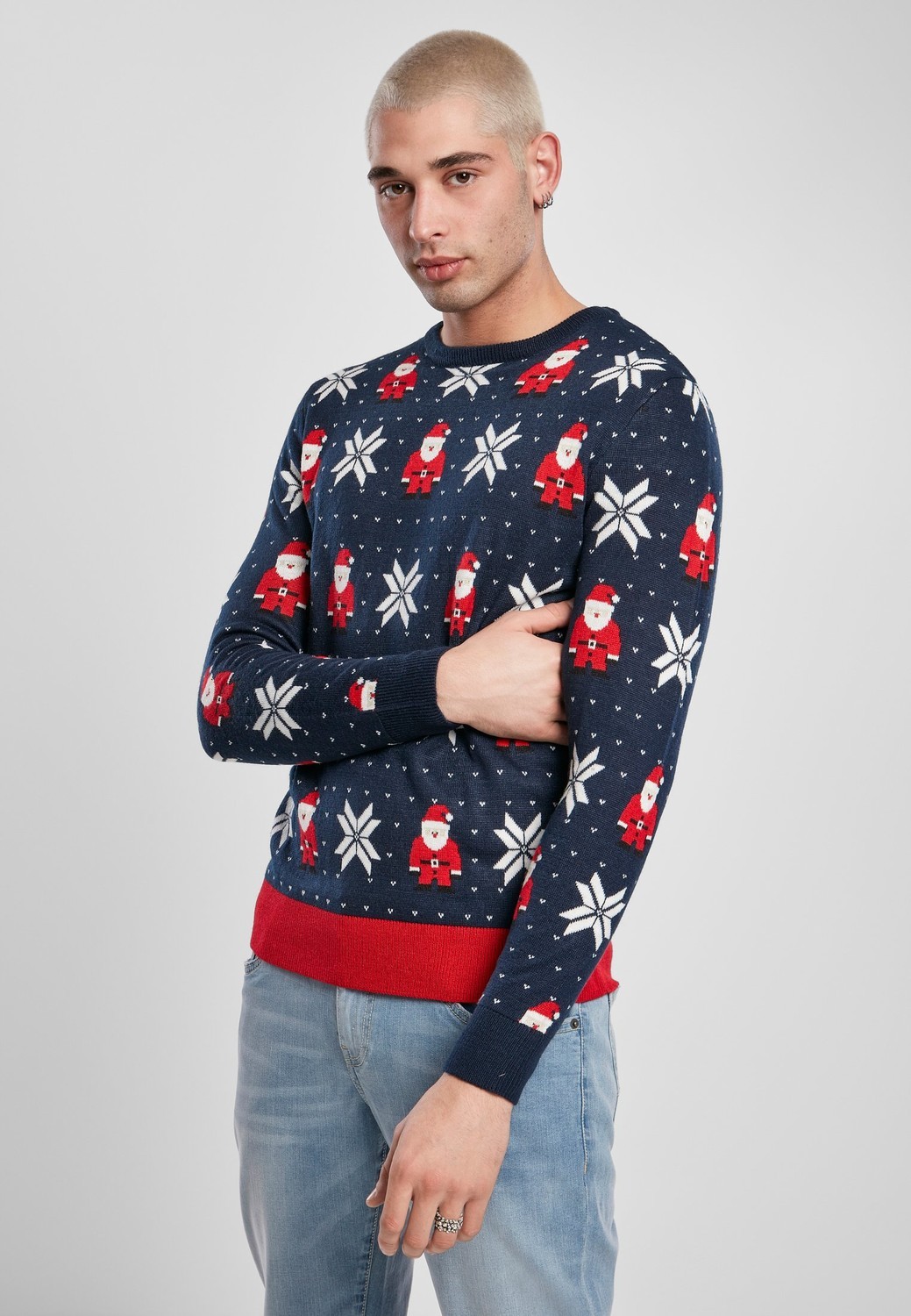 Nicolaus And Snowflakes Sweater nicolaus and snowflake aop