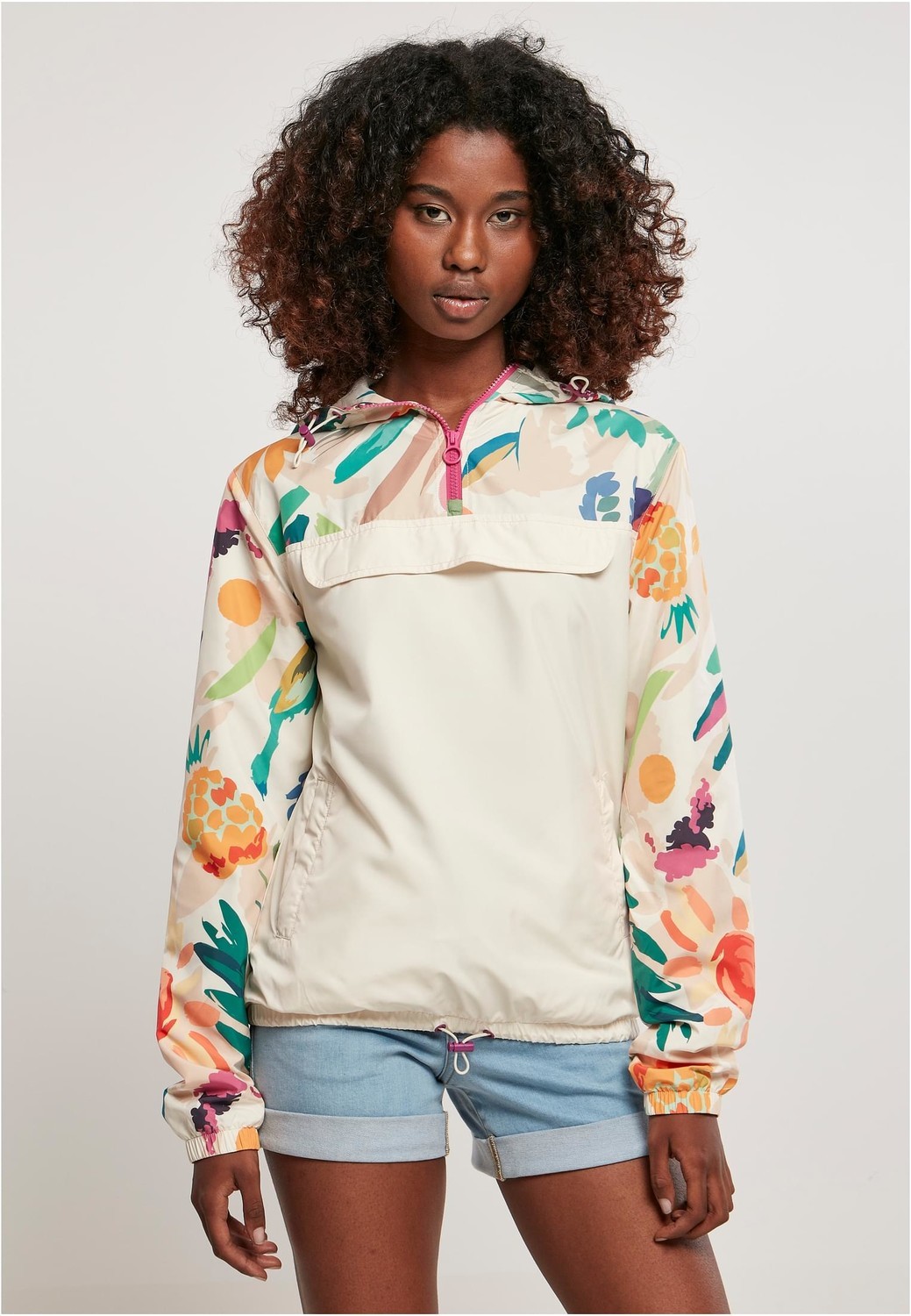 Women's combination jacket white, sand and fruit