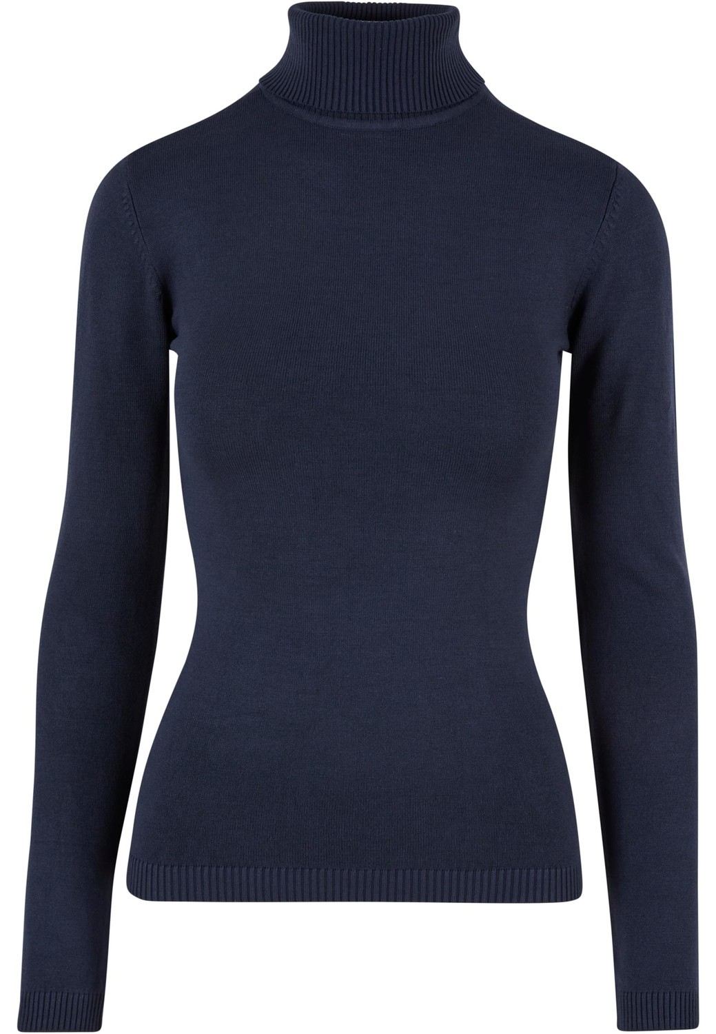 Women's knitted turtleneck in a navy design