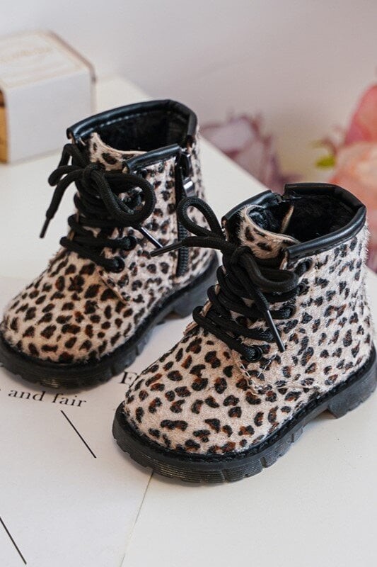 Children's insulated boots with zipper, beige goopy