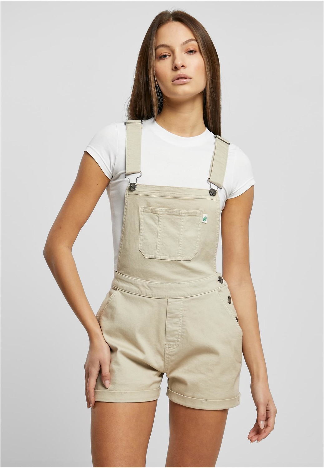 Women's Organic Short Dungaree Offwhite Raw