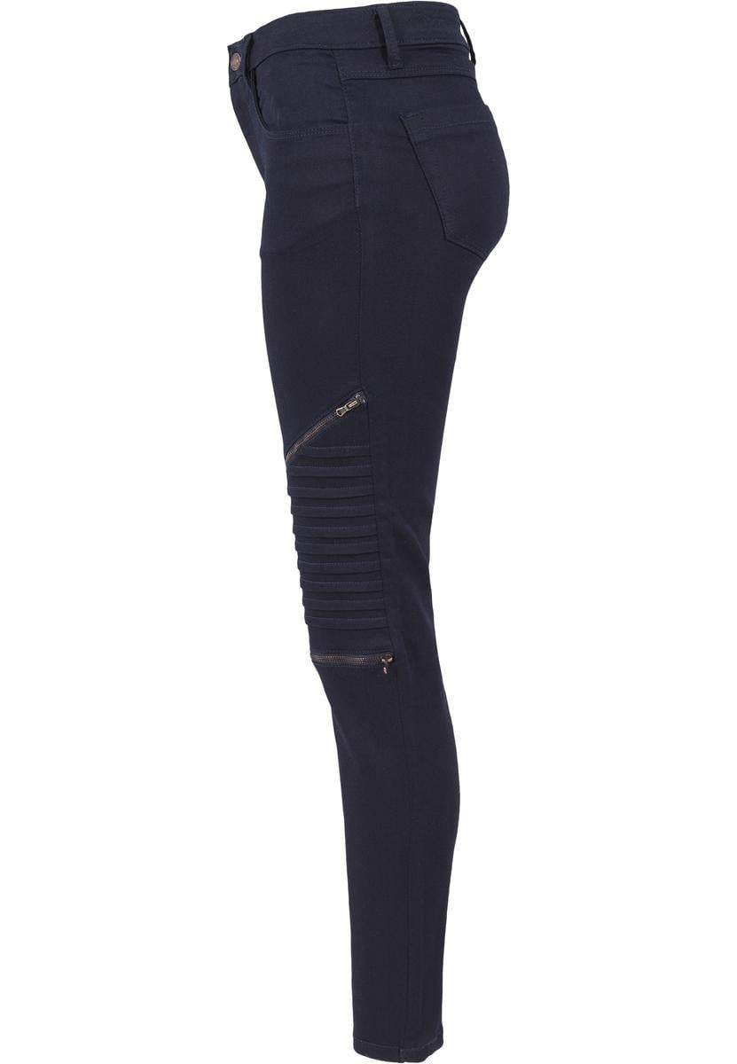 Women's Stretch Biker Pants Dark Denim